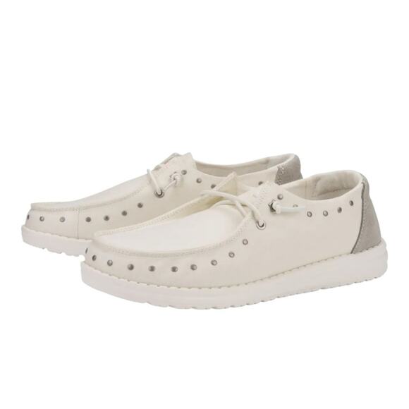 Hey Dude Shoes Womens Size 7 Wendy Star Studded White Comfy Beach Casual NEW - Picture 15 of 15